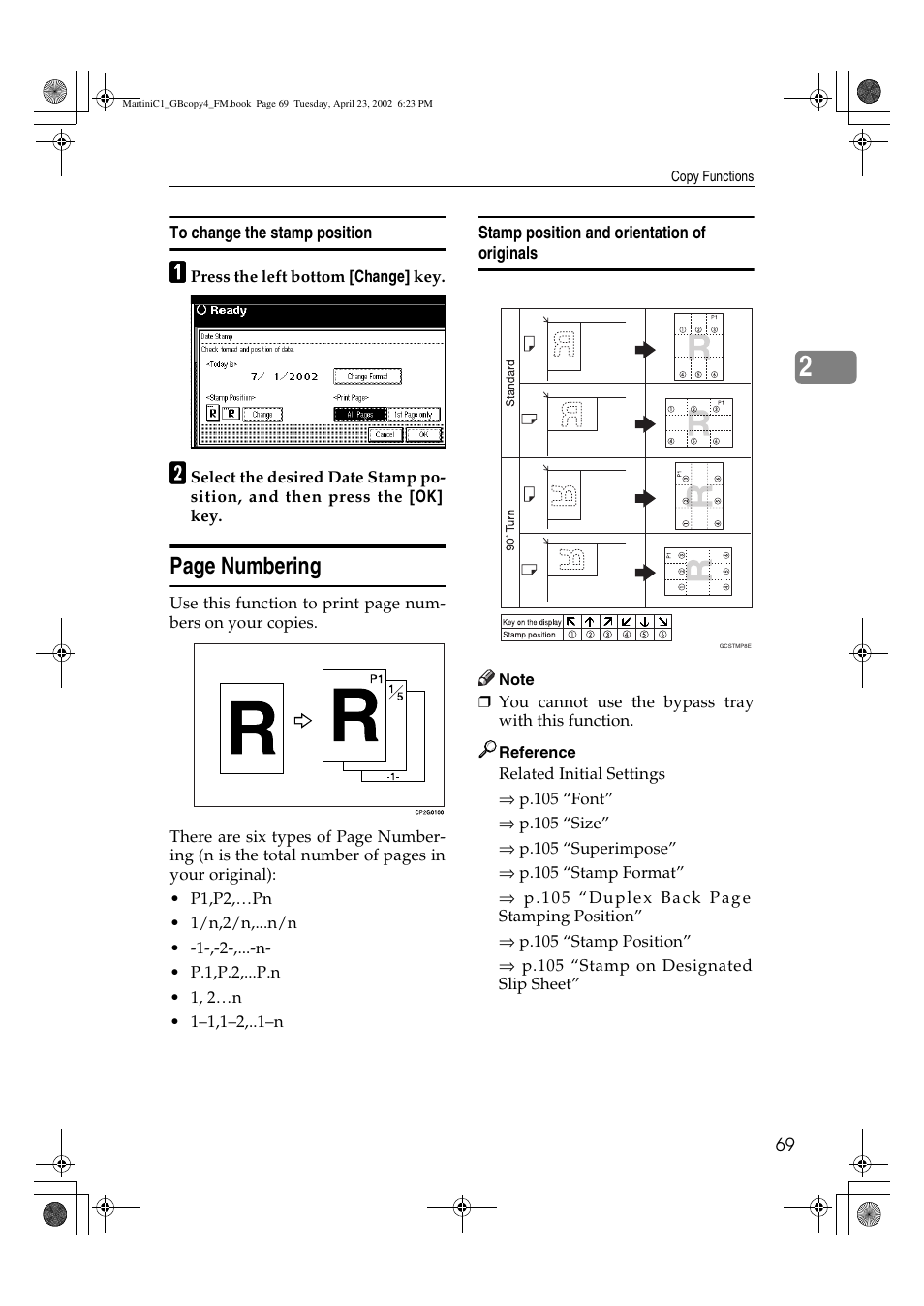 Page numbering | Lanier LD075 User Manual | Page 77 / 138