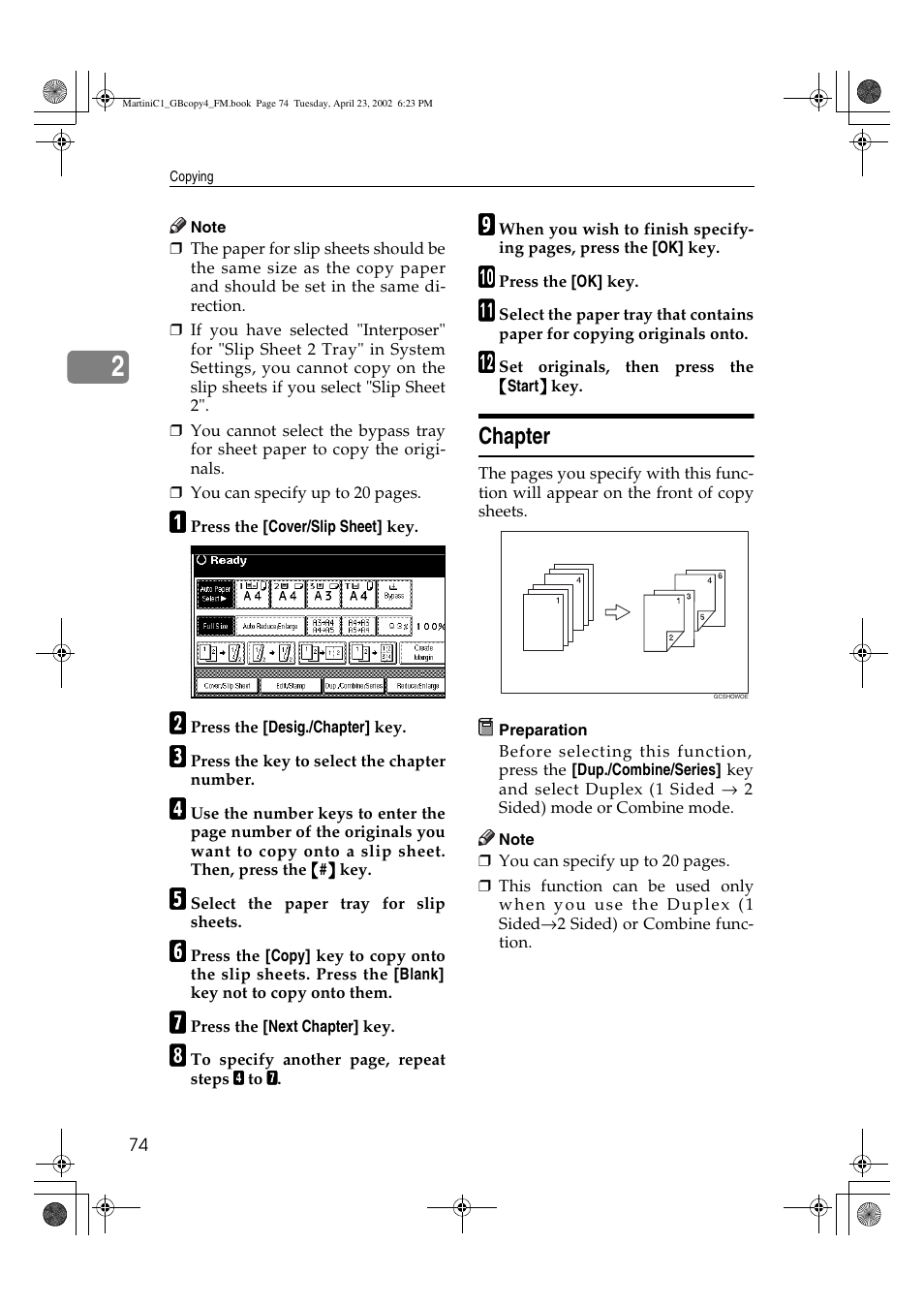 Chapter | Lanier LD075 User Manual | Page 82 / 138