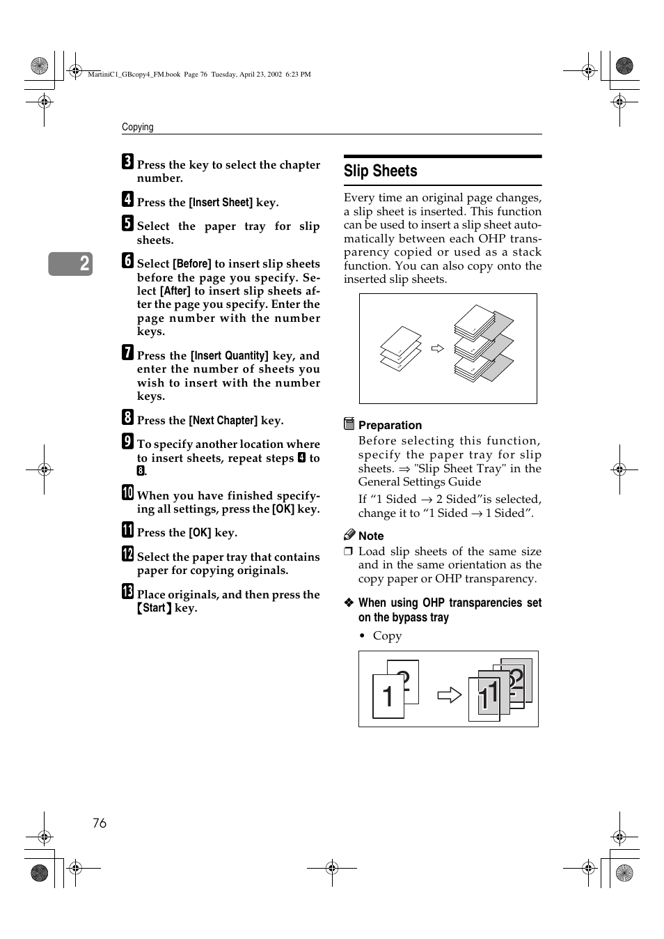 Slip sheets | Lanier LD075 User Manual | Page 84 / 138