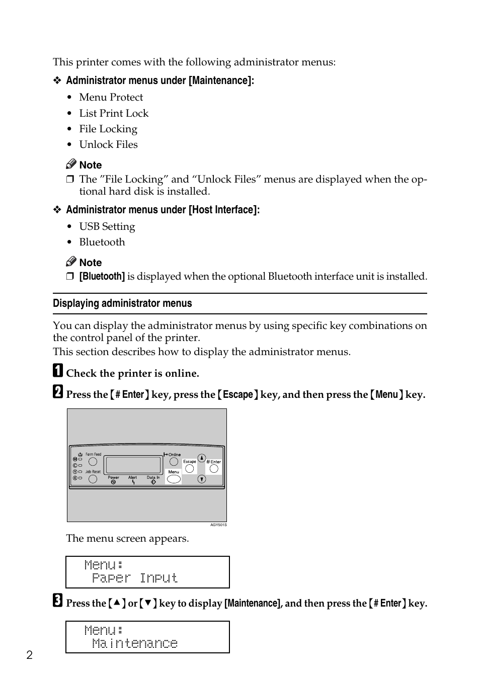Displaying administrator menus | Lanier LP222cn User Manual | Page 10 / 536
