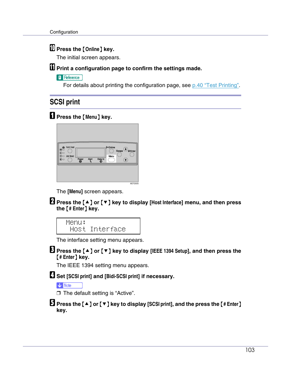 Scsi print | Lanier LP222cn User Manual | Page 115 / 536