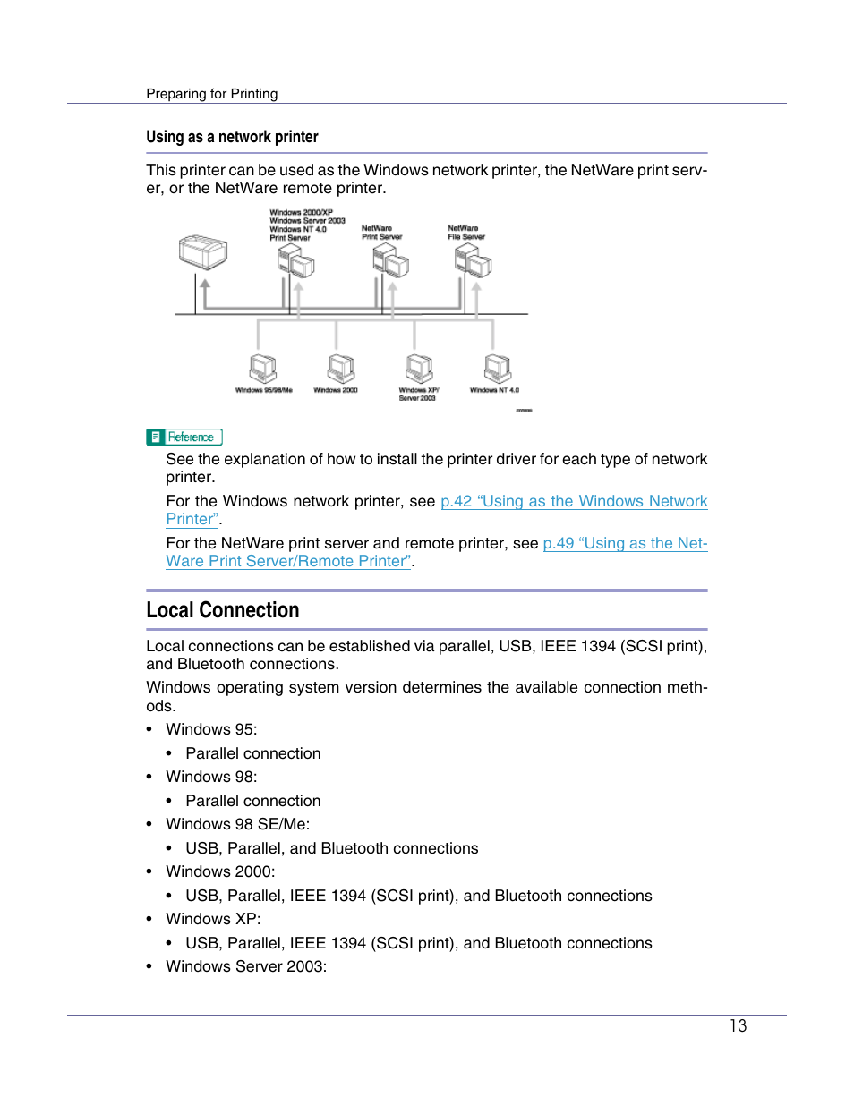 Local connection | Lanier LP222cn User Manual | Page 132 / 536