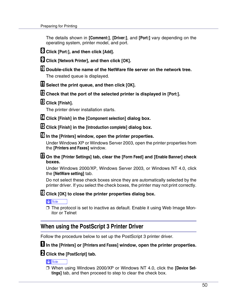 When using the postscript 3 printer driver | Lanier LP222cn User Manual | Page 169 / 536