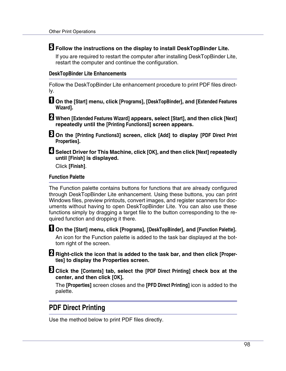 Pdf direct printing | Lanier LP222cn User Manual | Page 217 / 536