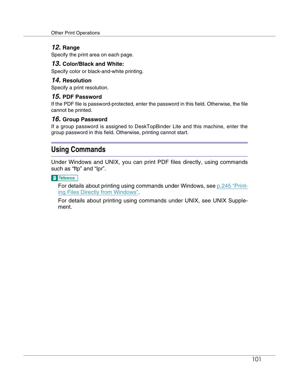 Using commands | Lanier LP222cn User Manual | Page 220 / 536