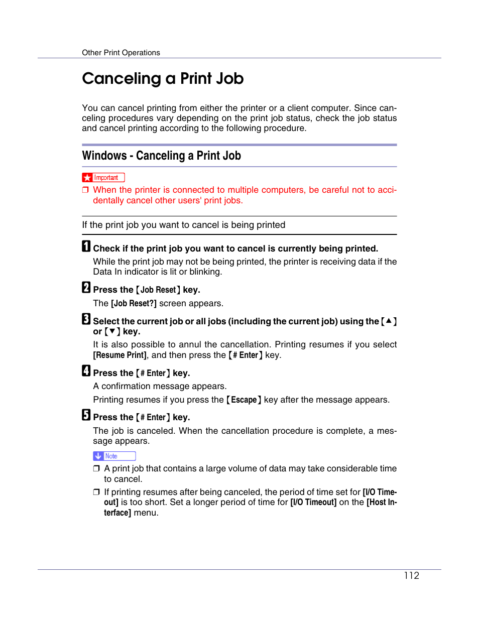 Canceling a print job, Windows - canceling a print job | Lanier LP222cn User Manual | Page 231 / 536