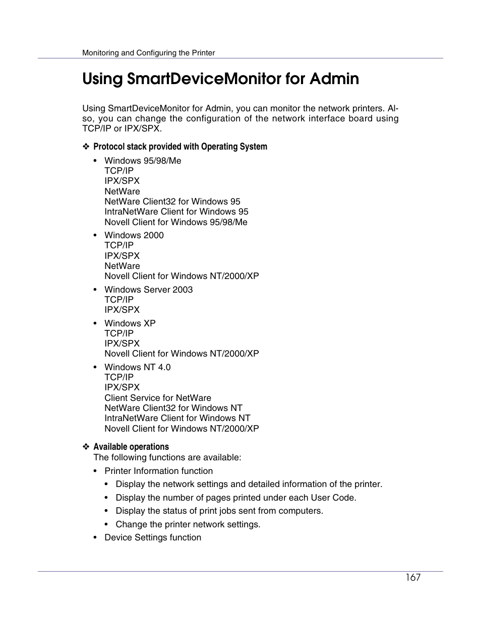 Using smartdevicemonitor for admin | Lanier LP222cn User Manual | Page 286 / 536