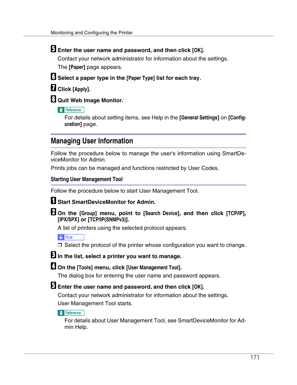 Managing user information | Lanier LP222cn User Manual | Page 290 / 536