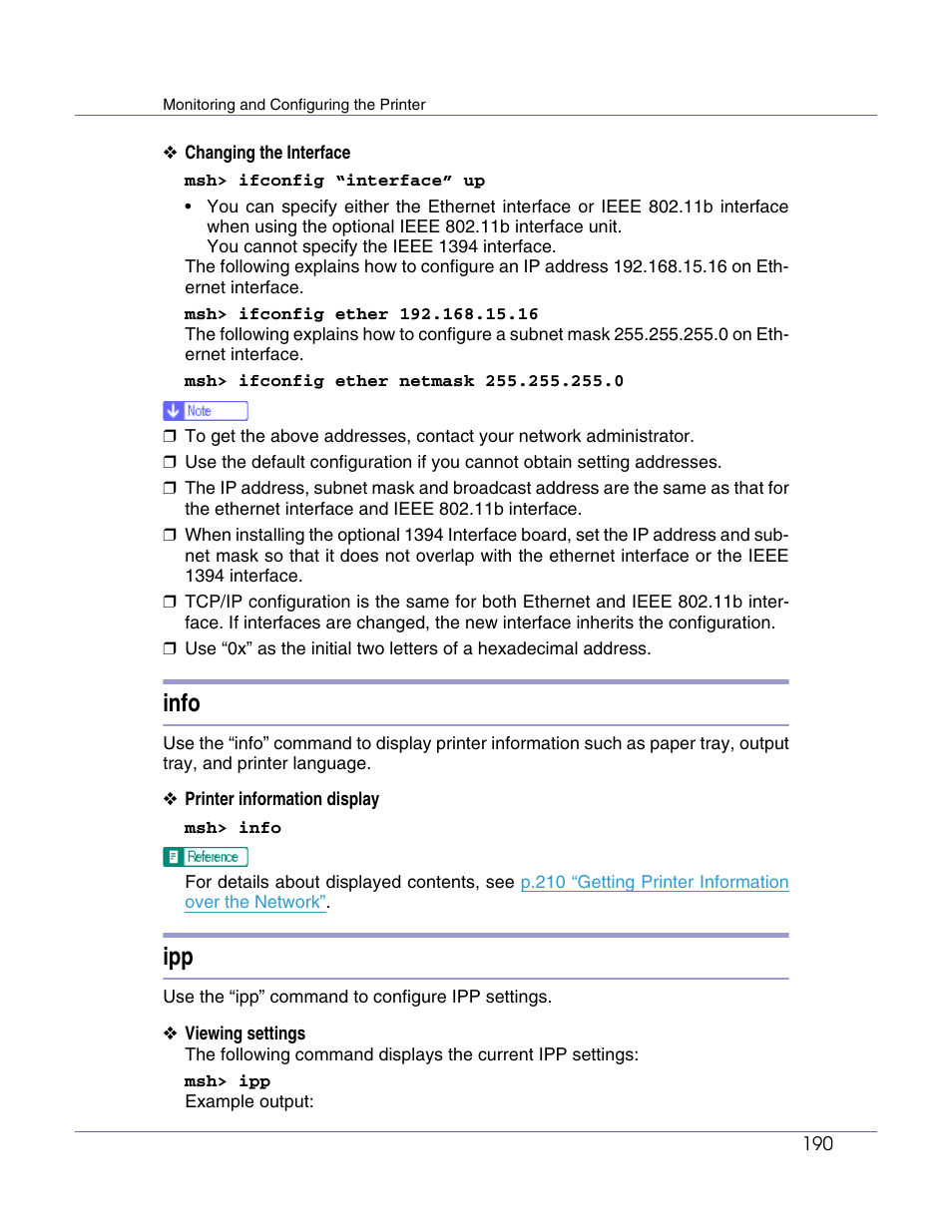 Info | Lanier LP222cn User Manual | Page 309 / 536