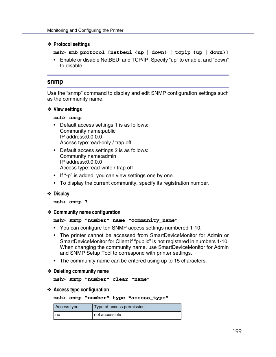 Snmp | Lanier LP222cn User Manual | Page 318 / 536