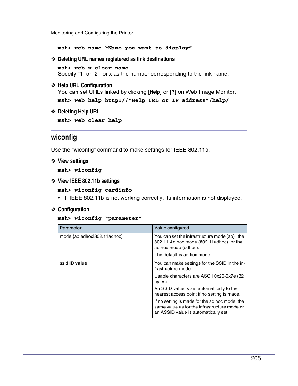 Wiconfig | Lanier LP222cn User Manual | Page 324 / 536