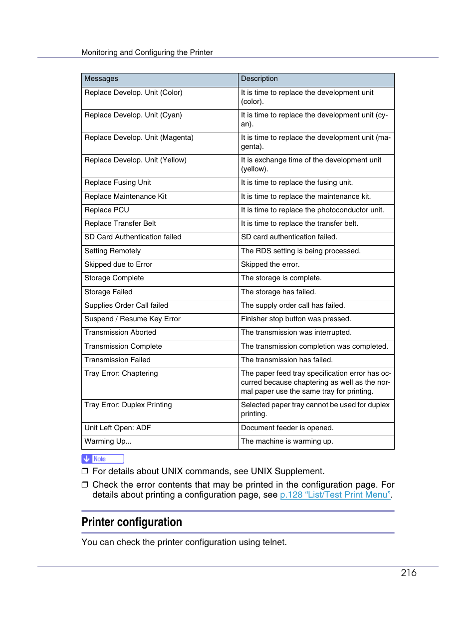 Printer configuration | Lanier LP222cn User Manual | Page 335 / 536