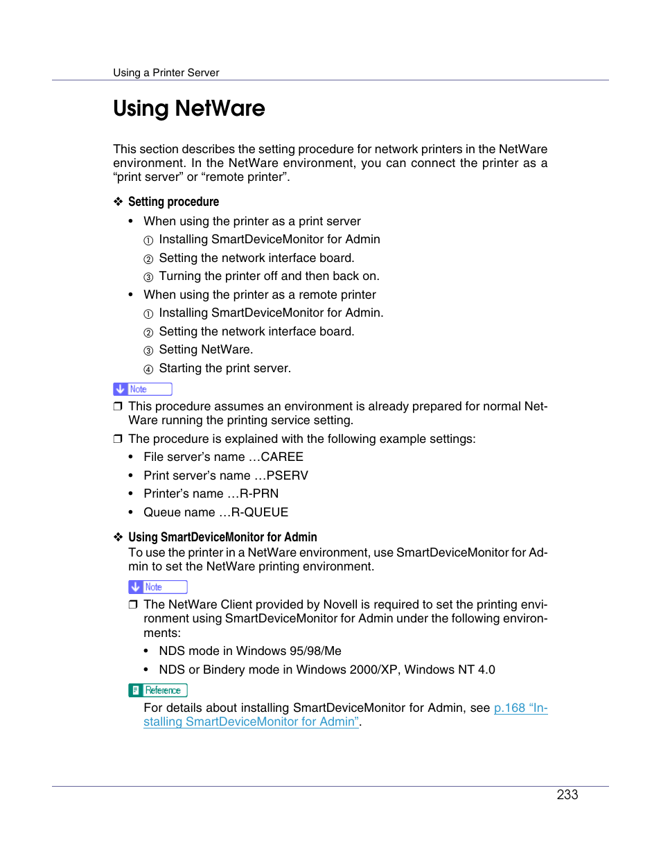 Using netware | Lanier LP222cn User Manual | Page 352 / 536