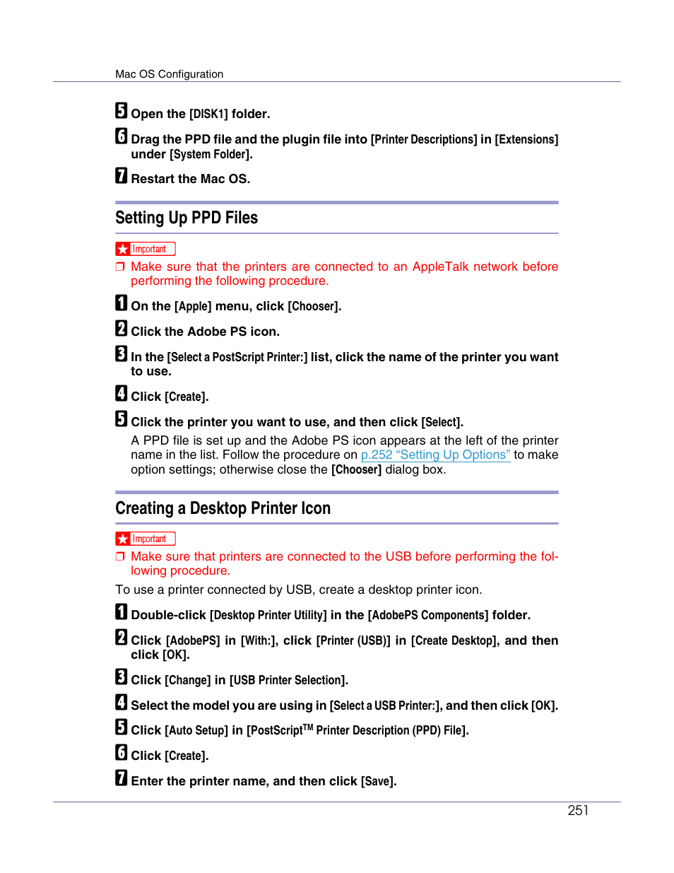 Setting up ppd files, Creating a desktop printer icon | Lanier LP222cn User Manual | Page 370 / 536