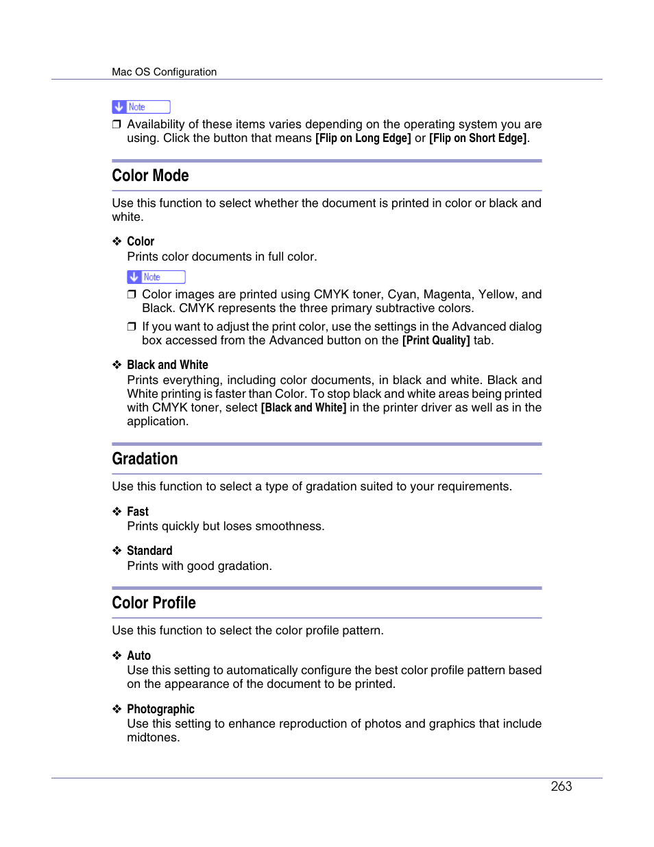 Color mode, Gradation, Color profile | Lanier LP222cn User Manual | Page 382 / 536