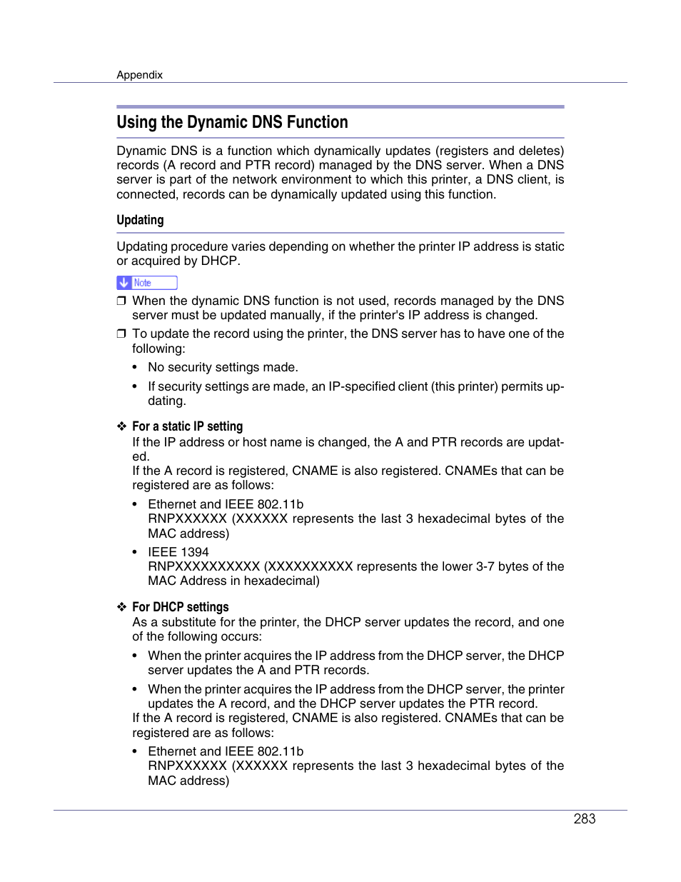 Using the dynamic dns function | Lanier LP222cn User Manual | Page 402 / 536