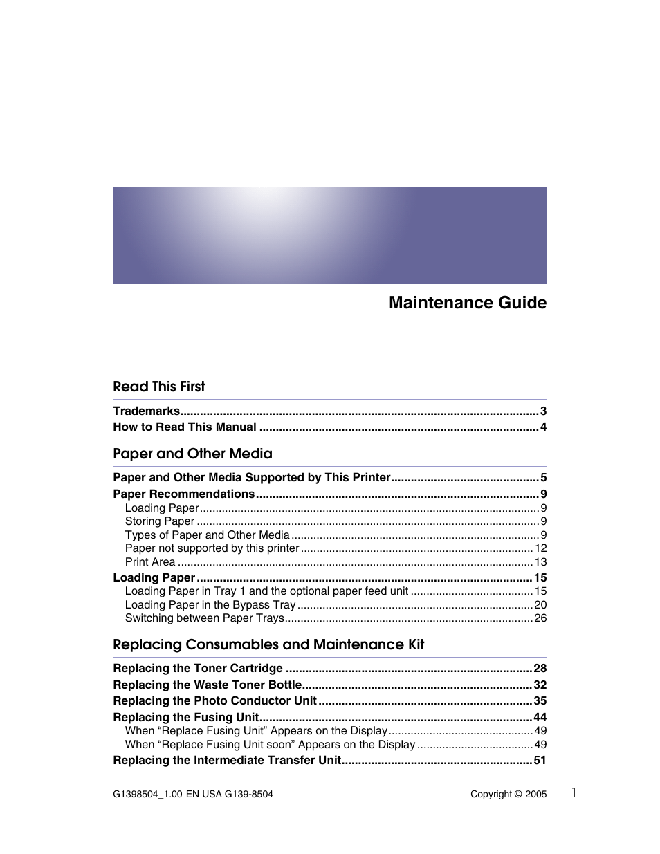 Maintenance guide | Lanier LP222cn User Manual | Page 421 / 536