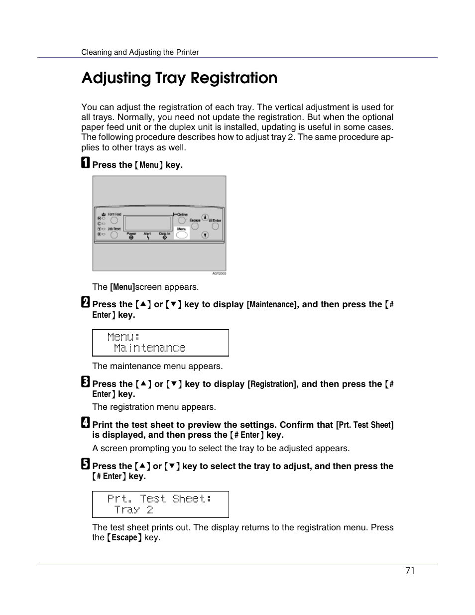 Adjusting tray registration | Lanier LP222cn User Manual | Page 491 / 536