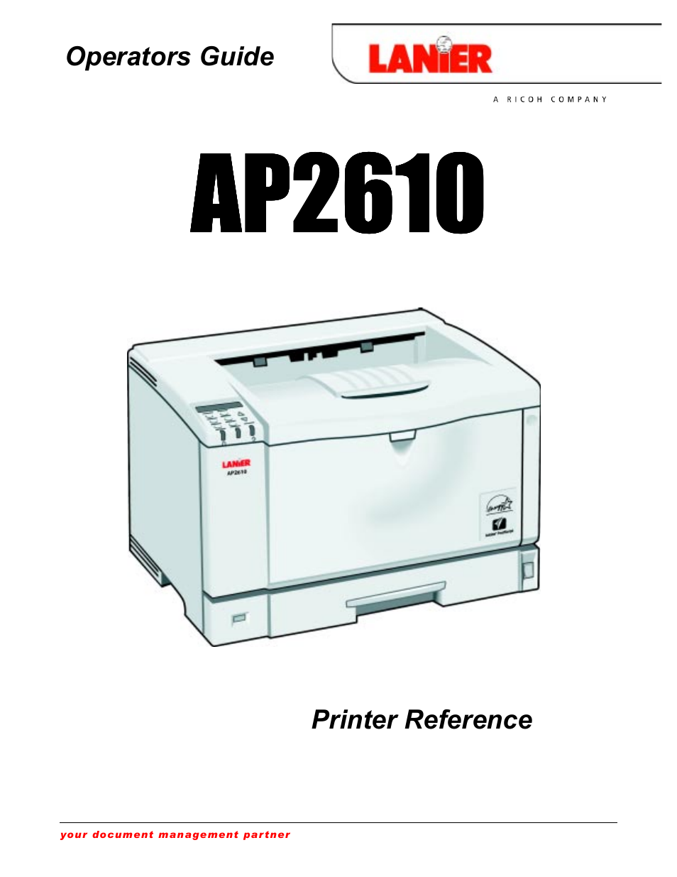 Lanier AP2610 User Manual | 182 pages