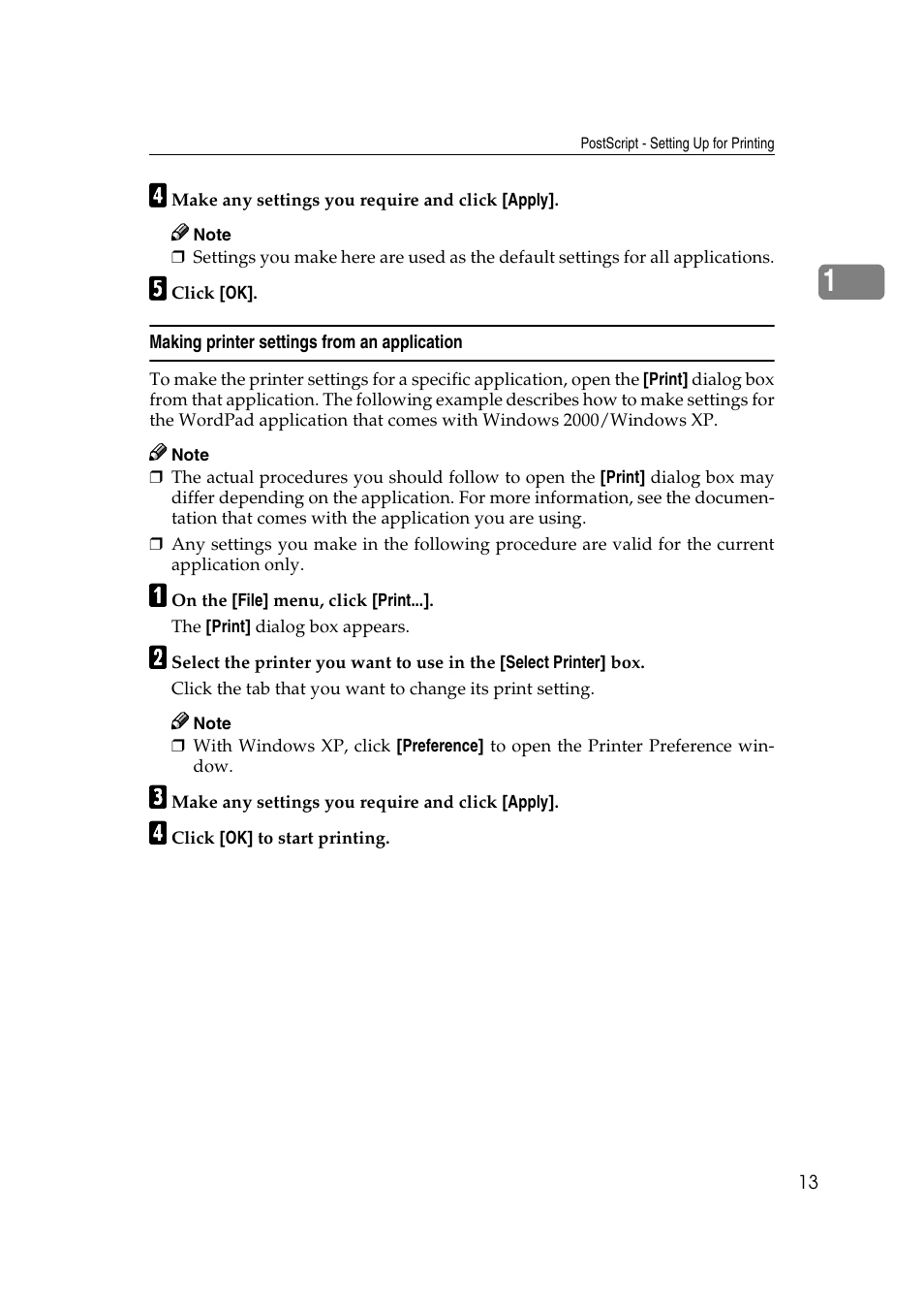 Making printer settings from an application | Lanier AP2610 User Manual | Page 21 / 182