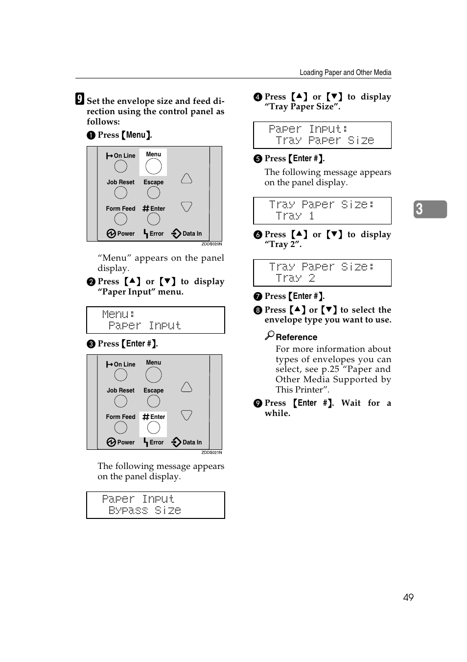 Menu: paper input paper input bypass size | Lanier AP2610 User Manual | Page 57 / 182