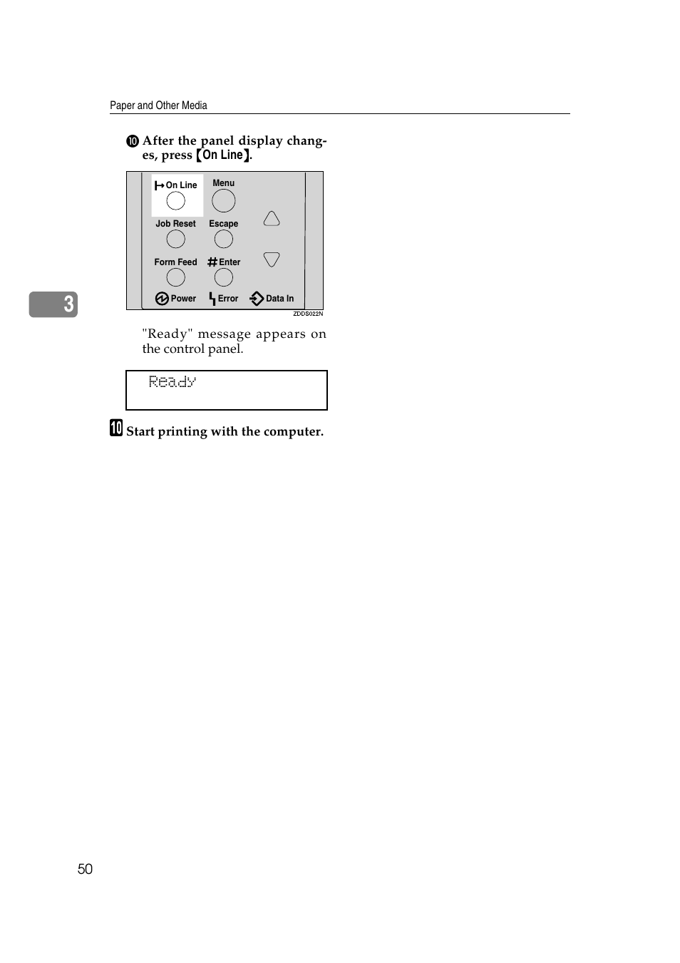 Ready | Lanier AP2610 User Manual | Page 58 / 182