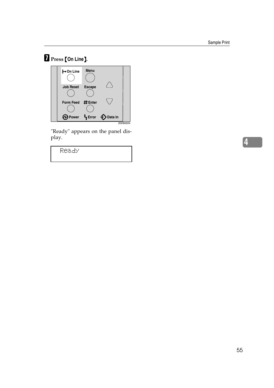 Ready | Lanier AP2610 User Manual | Page 63 / 182