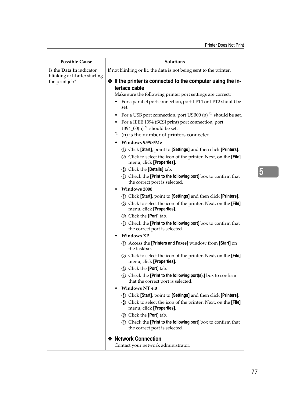 Network connection | Lanier AP2610 User Manual | Page 85 / 182