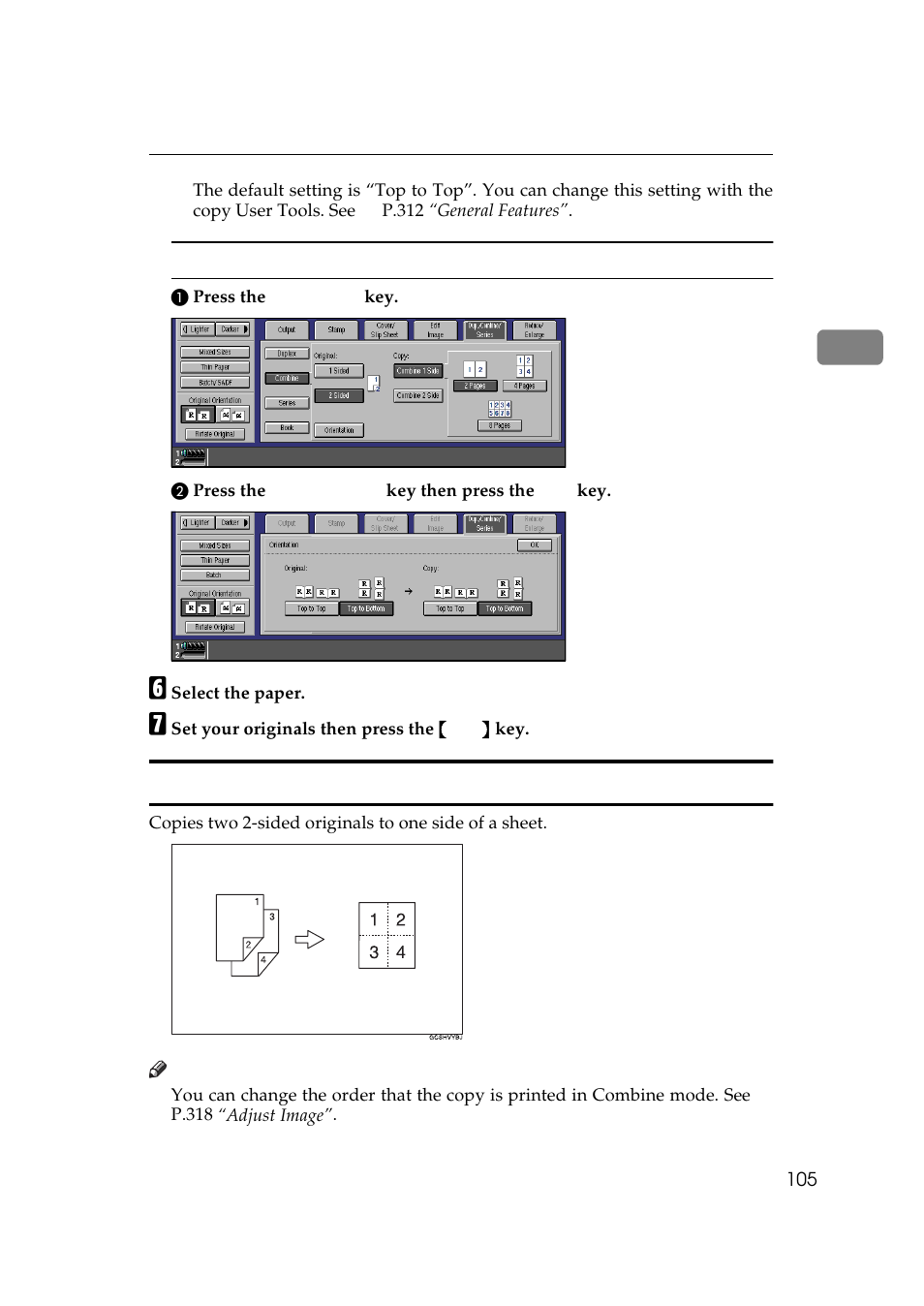 2 sided 2 pages → combine 1 side | Lanier 5484 User Manual | Page 119 / 368