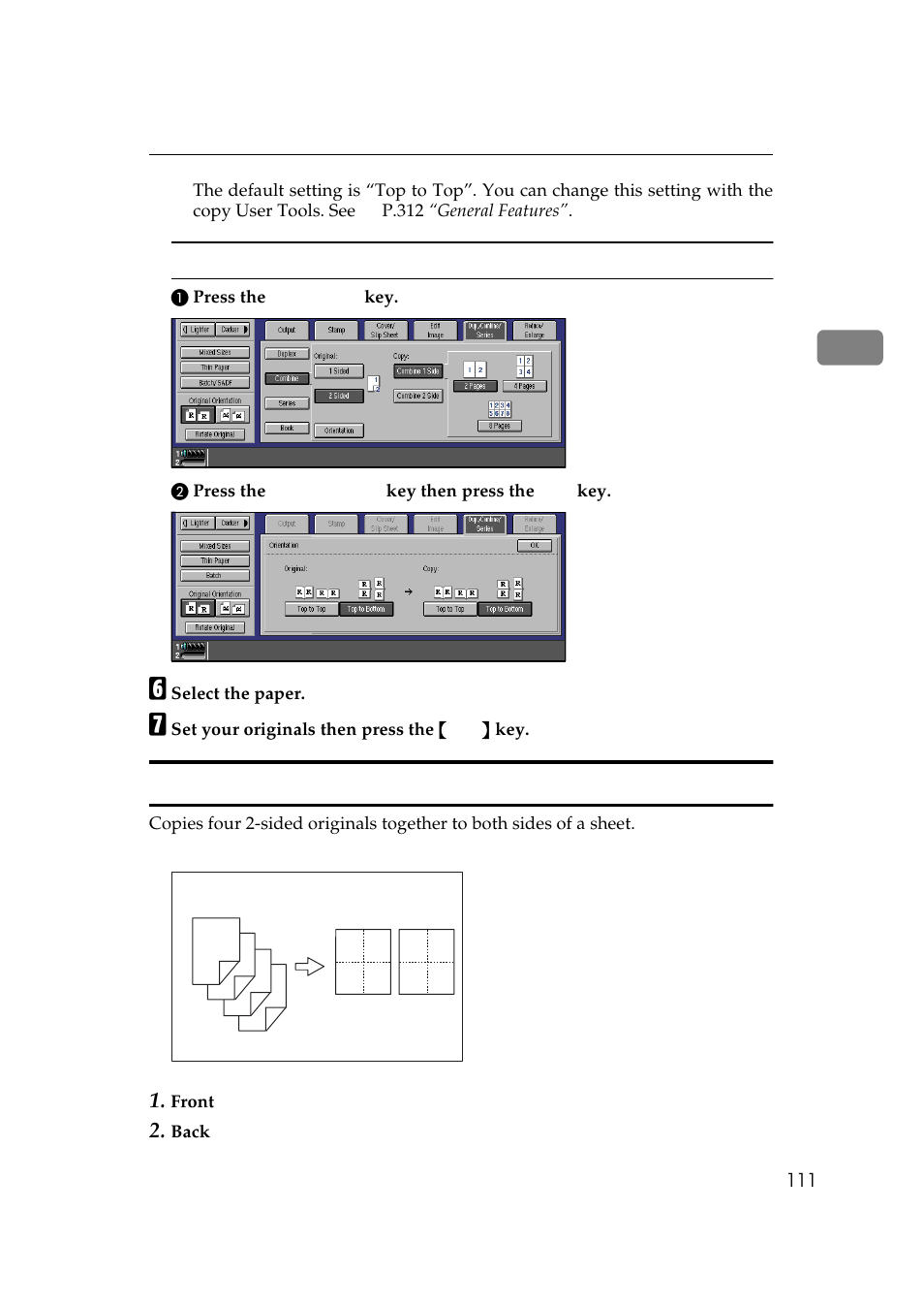 2 sided 4 pages → combine 2 side | Lanier 5484 User Manual | Page 125 / 368