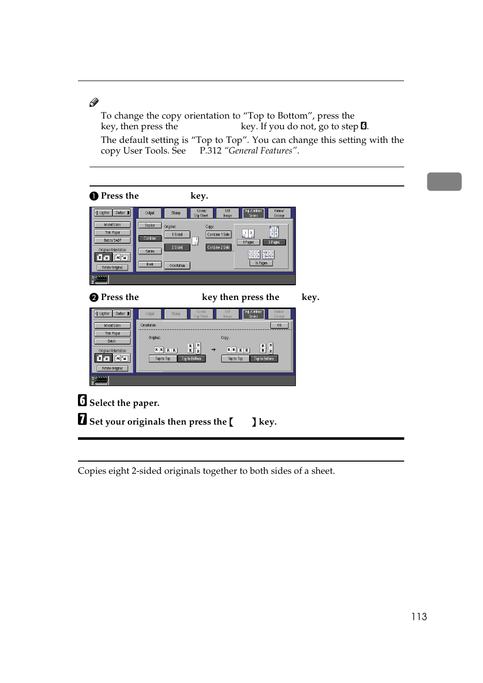 2 sided 8 pages → combine 2 side | Lanier 5484 User Manual | Page 127 / 368