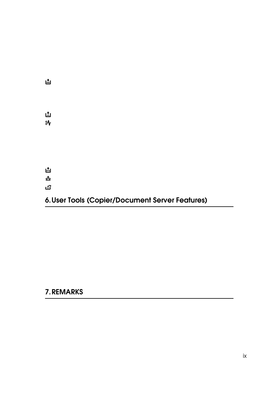 User tools (copier/document server features), Remarks | Lanier 5484 User Manual | Page 13 / 368