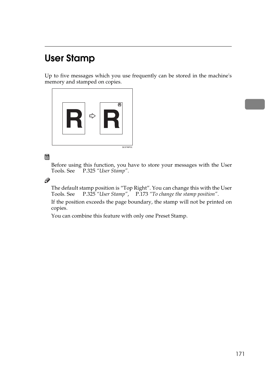 User stamp, 2user stamp | Lanier 5484 User Manual | Page 185 / 368