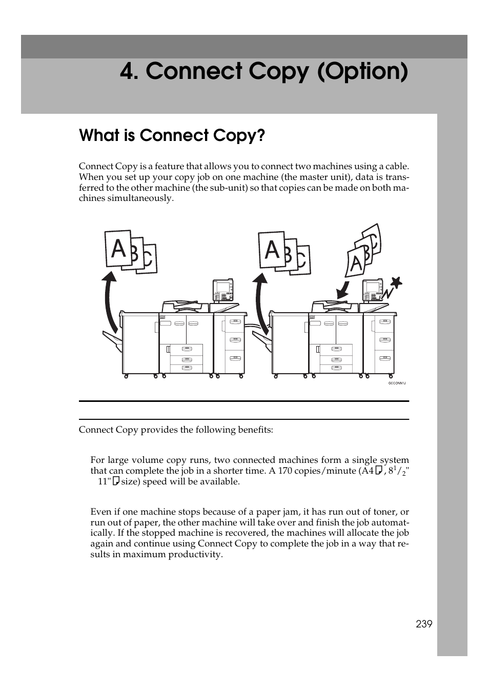 Connect copy (option), What is connect copy | Lanier 5484 User Manual | Page 253 / 368