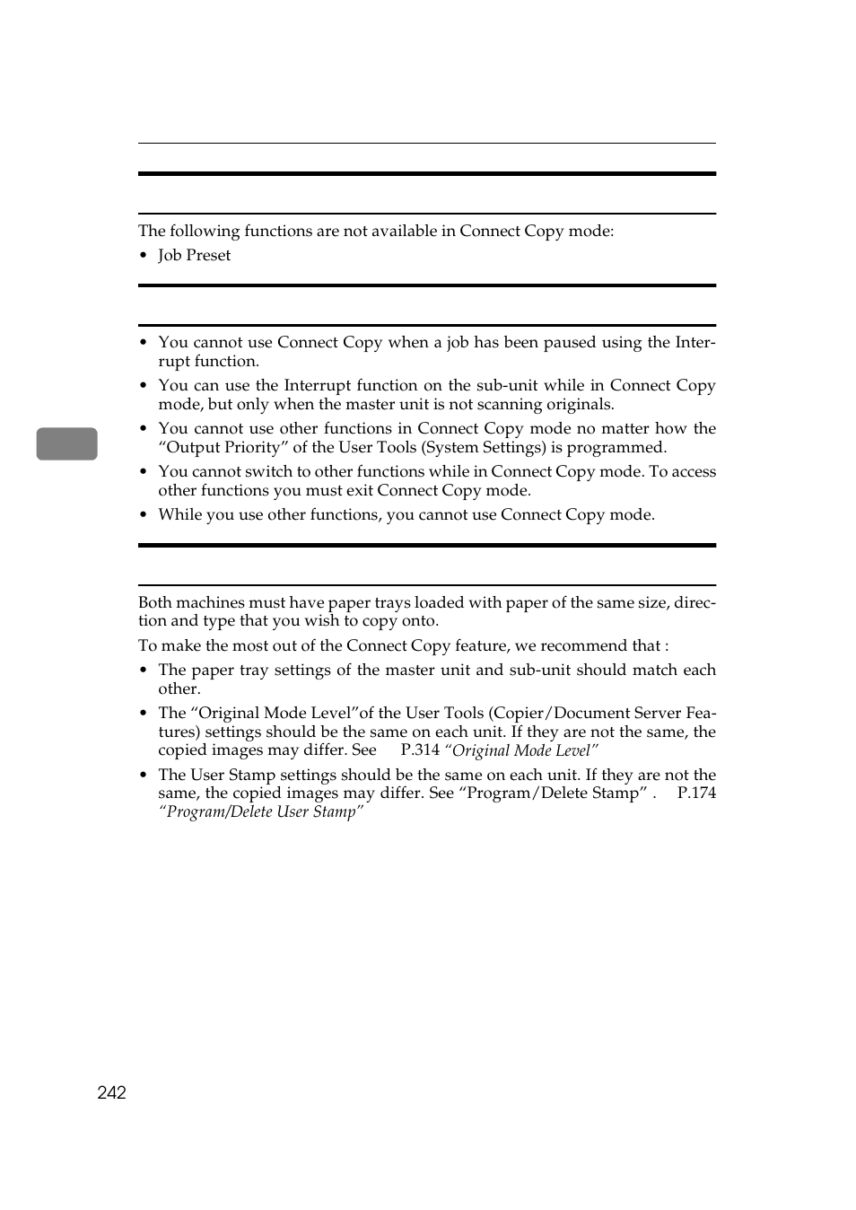 Functions not available with connect copy, Interrupt functions, Before you start | Lanier 5484 User Manual | Page 256 / 368