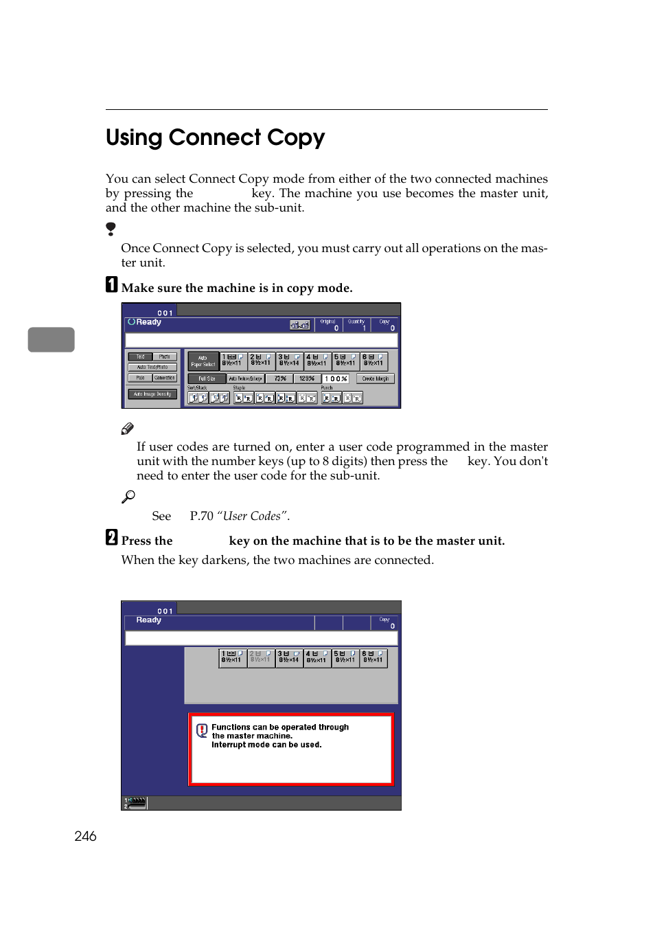 Using connect copy, 4using connect copy | Lanier 5484 User Manual | Page 260 / 368