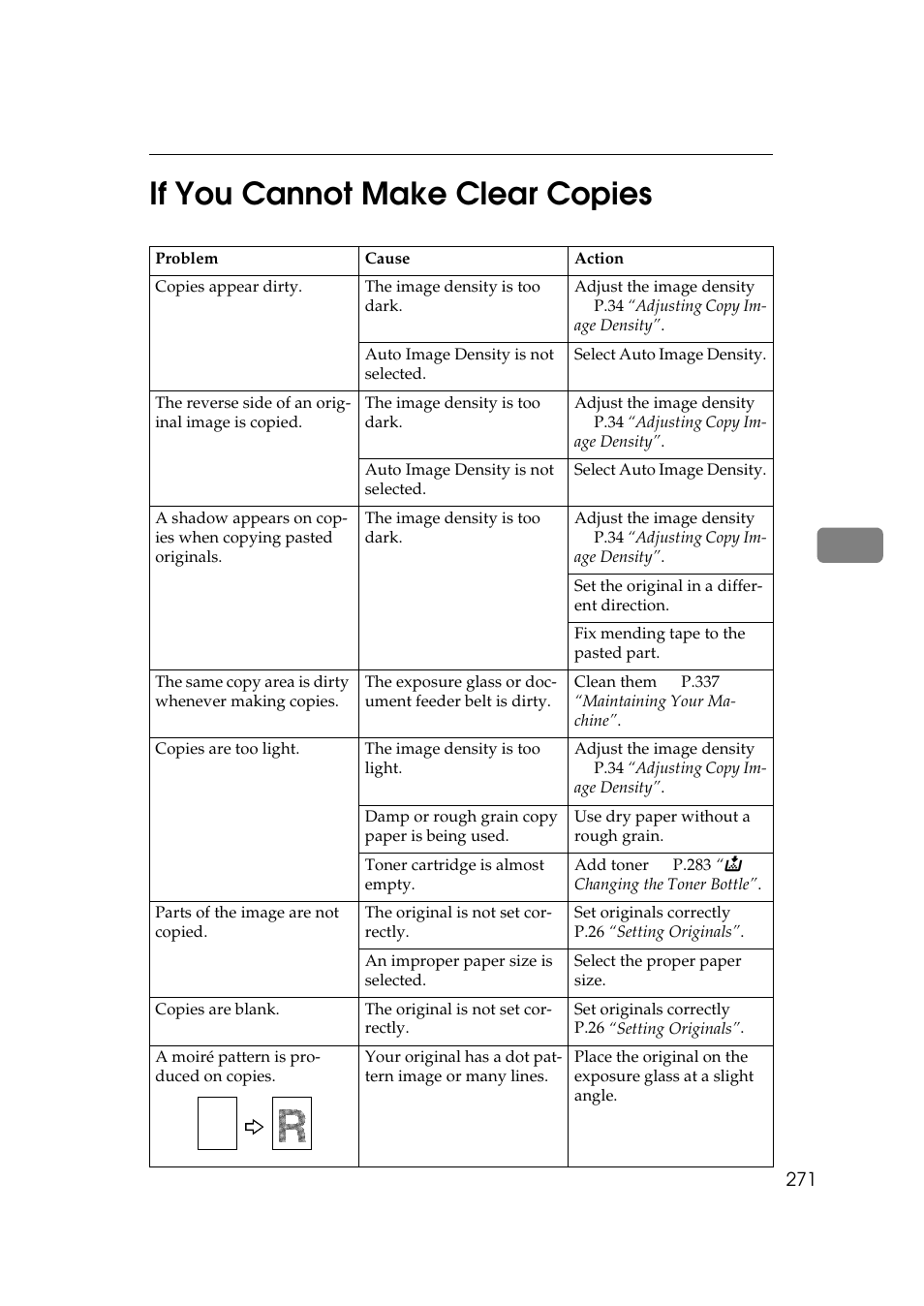 If you cannot make clear copies, 5if you cannot make clear copies | Lanier 5484 User Manual | Page 285 / 368