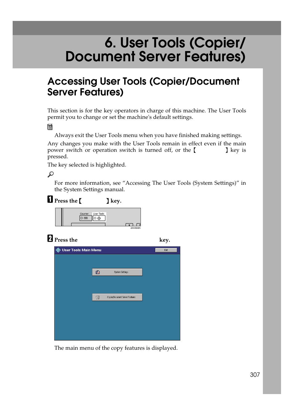 User tools (copier/ document server features) | Lanier 5484 User Manual | Page 321 / 368