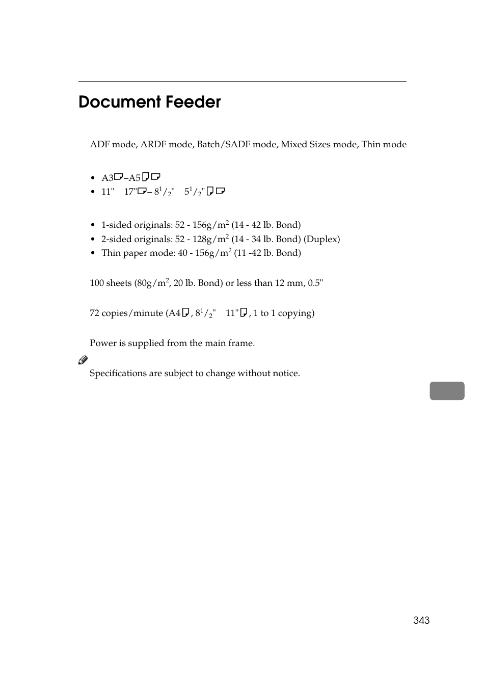 Document feeder, 8document feeder | Lanier 5484 User Manual | Page 357 / 368