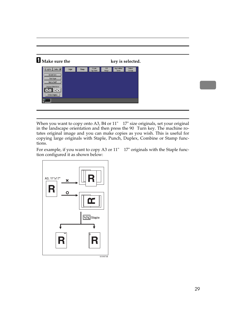 Standard orientation, 90° turn | Lanier 5484 User Manual | Page 43 / 368