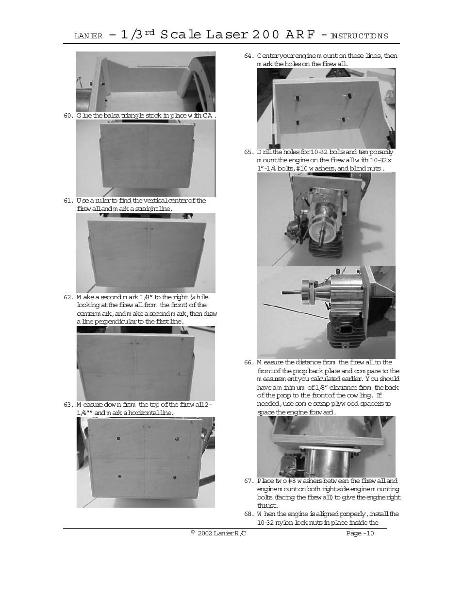 S ca le la ser 2 0 0 a r f | Lanier LASER 200 User Manual | Page 10 / 16