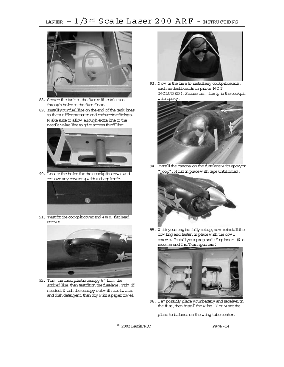 S ca le la ser 2 0 0 a r f | Lanier LASER 200 User Manual | Page 14 / 16