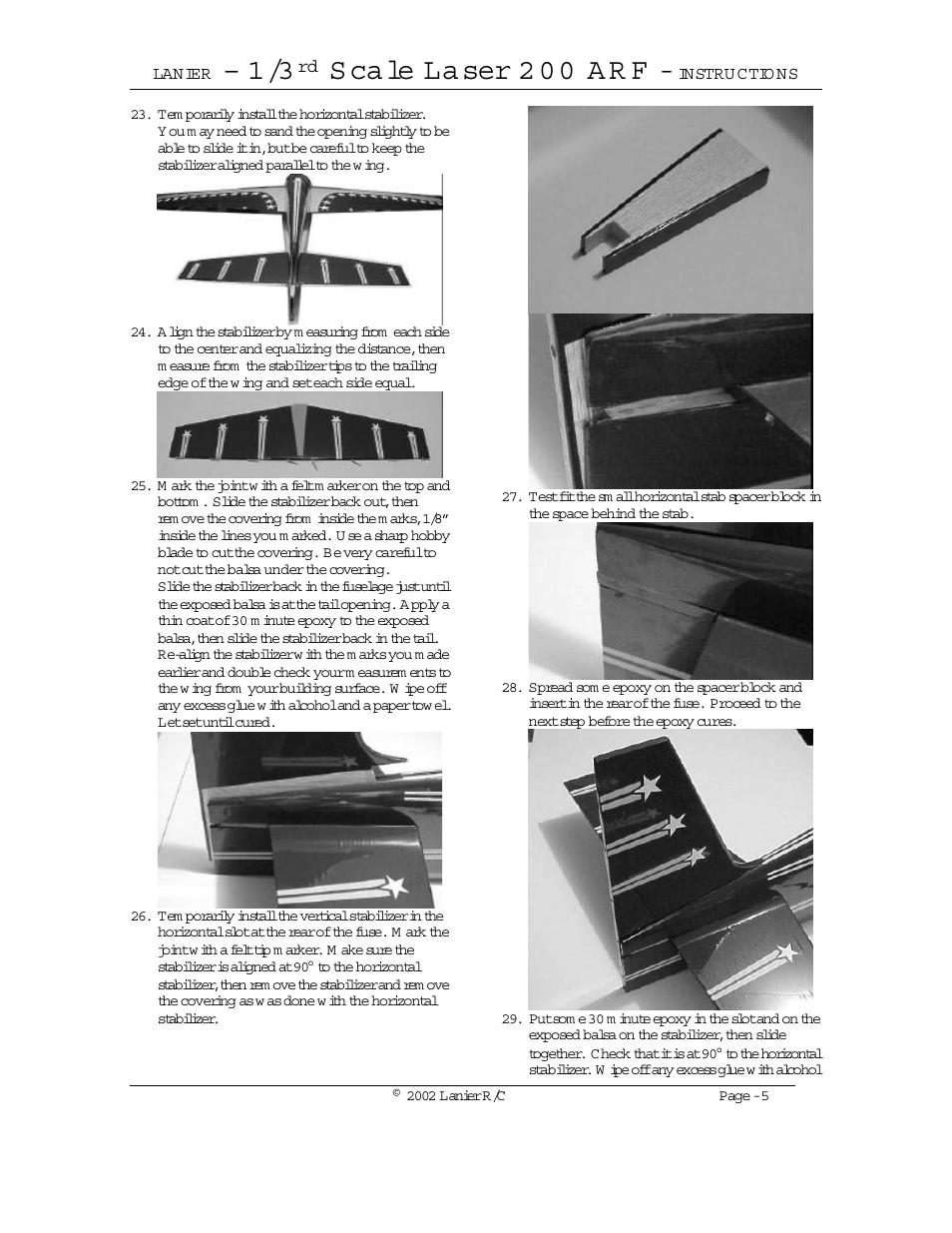 S ca le la ser 2 0 0 a r f | Lanier LASER 200 User Manual | Page 5 / 16