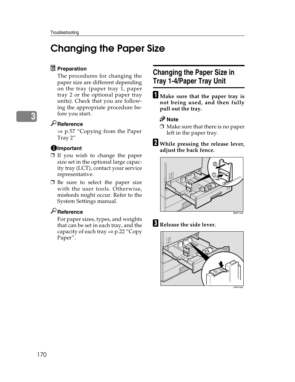 Changing the paper size, 3changing the paper size | Lanier 1027 User Manual | Page 182 / 246