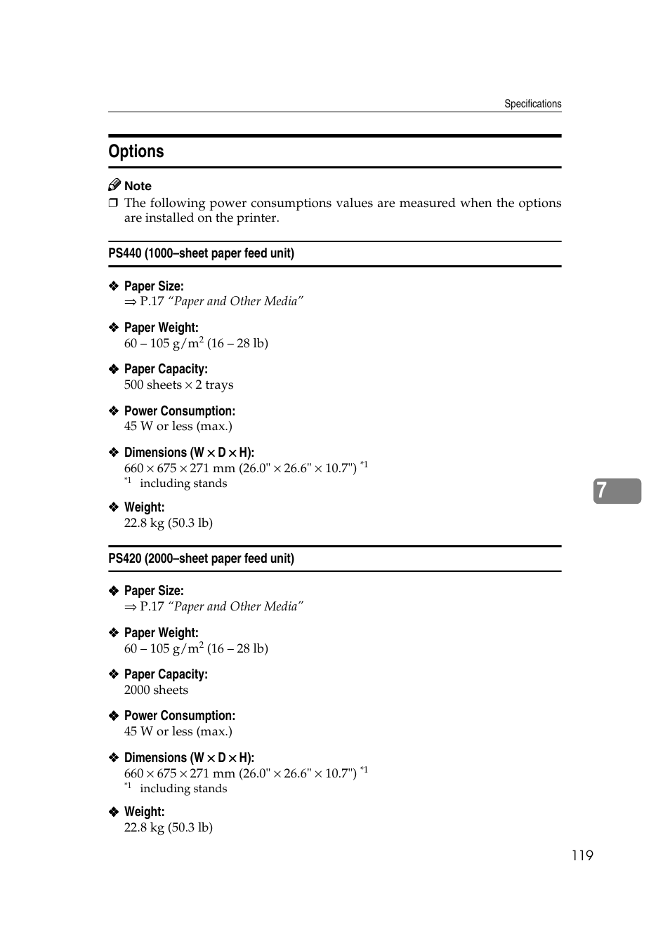Options | Lanier AP3200 User Manual | Page 133 / 140