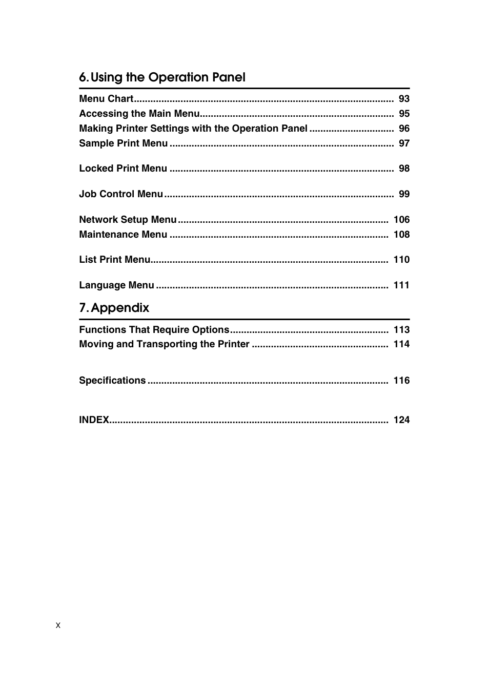 Using the operation panel, Appendix | Lanier AP3200 User Manual | Page 14 / 140