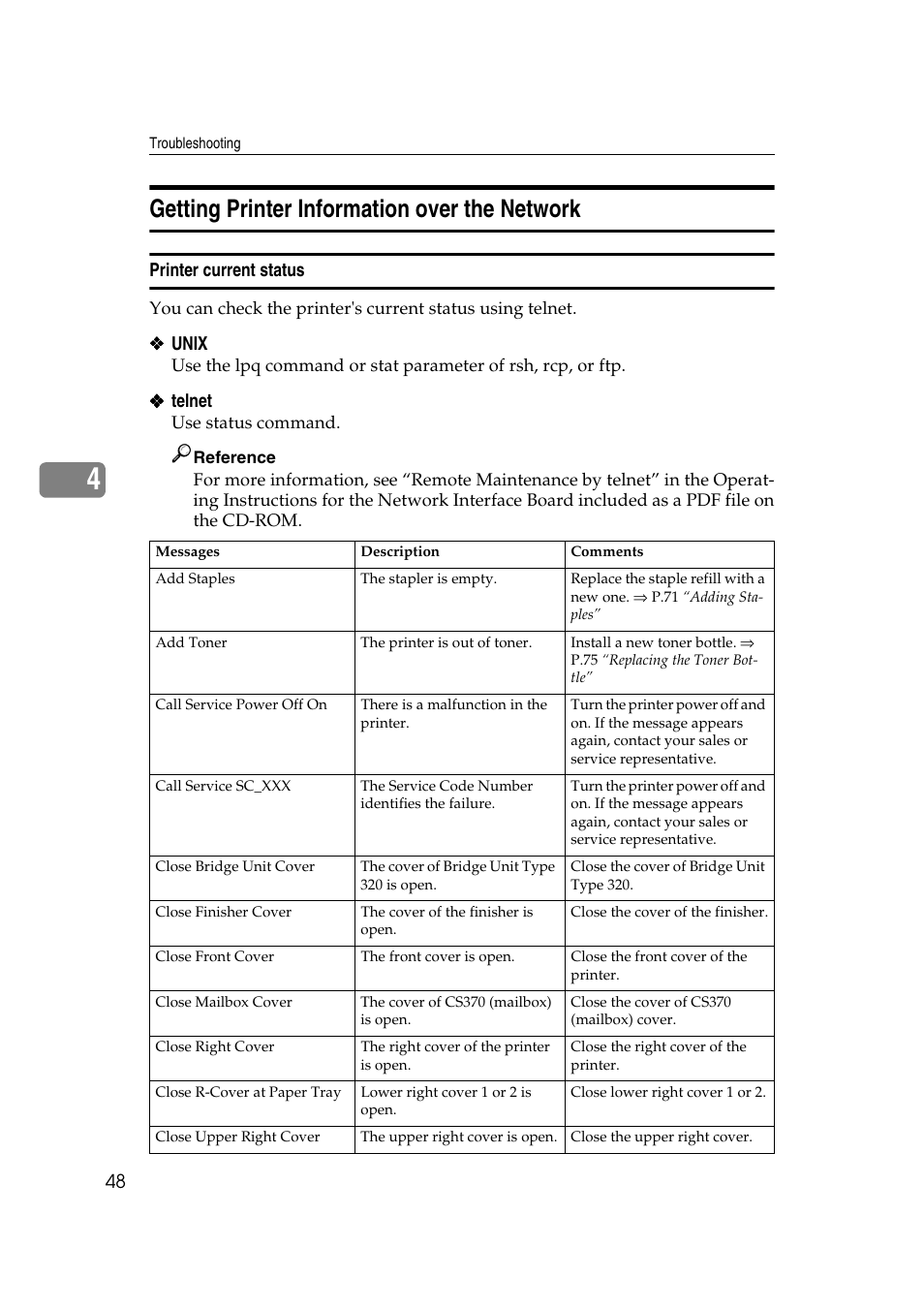 Getting printer information over the network | Lanier AP3200 User Manual | Page 62 / 140