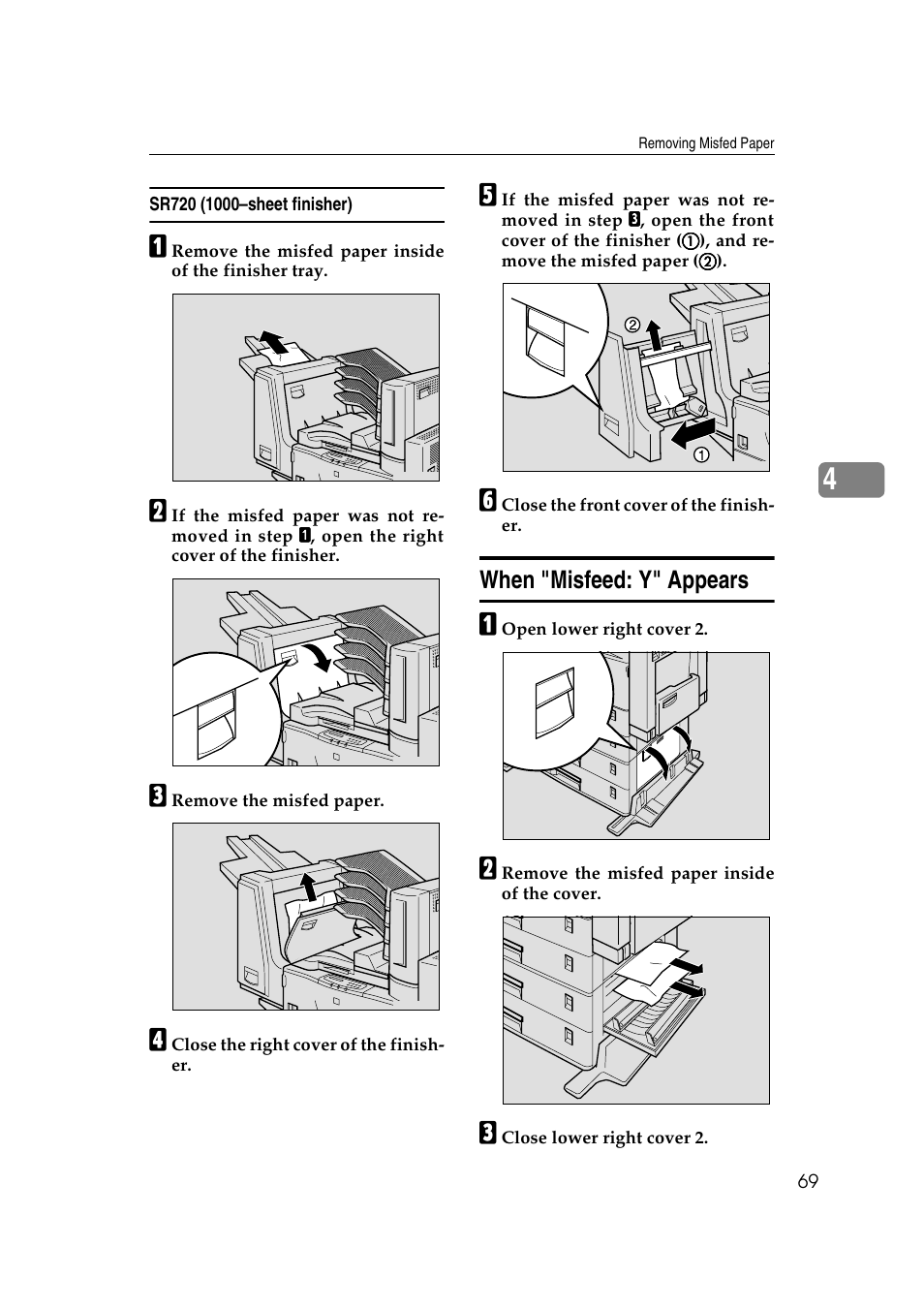 When "misfeed: y" appears | Lanier AP3200 User Manual | Page 83 / 140