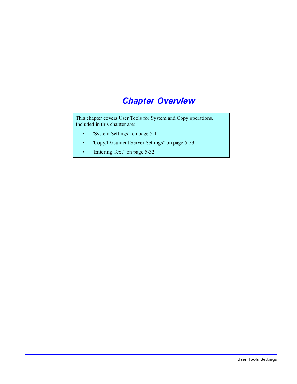 Chapter overview | Lanier 5635 User Manual | Page 116 / 288