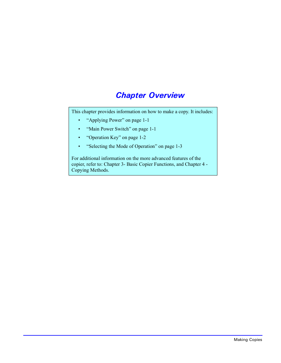Chapter overview | Lanier 5635 User Manual | Page 12 / 288